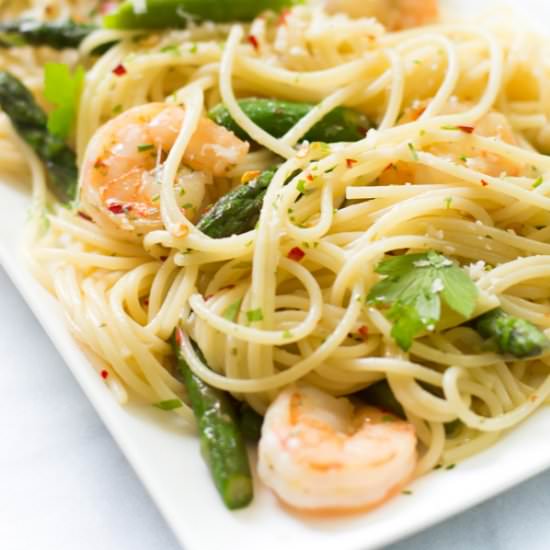 Garlic Shrimp Spaghetti