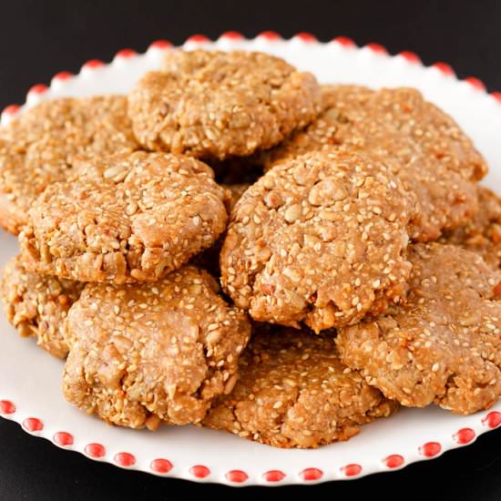 Sesame, Honey & Nut Butter Cookies