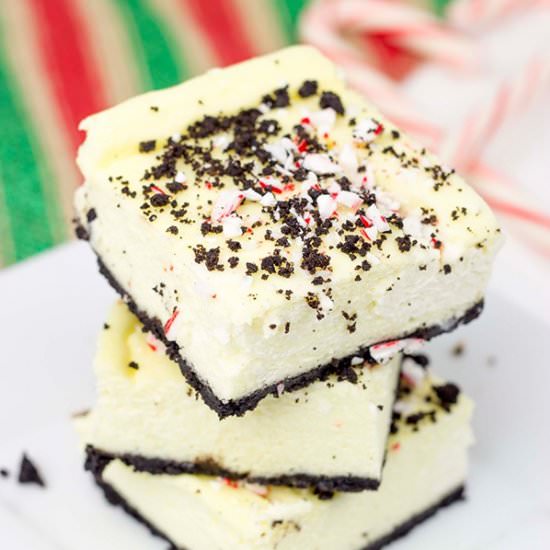 Peppermint Mocha Cheesecake Bars