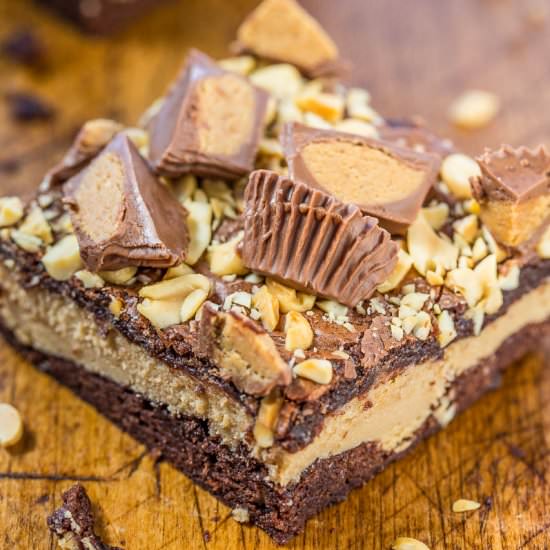 PeanutButterCup Cheesecake Brownies