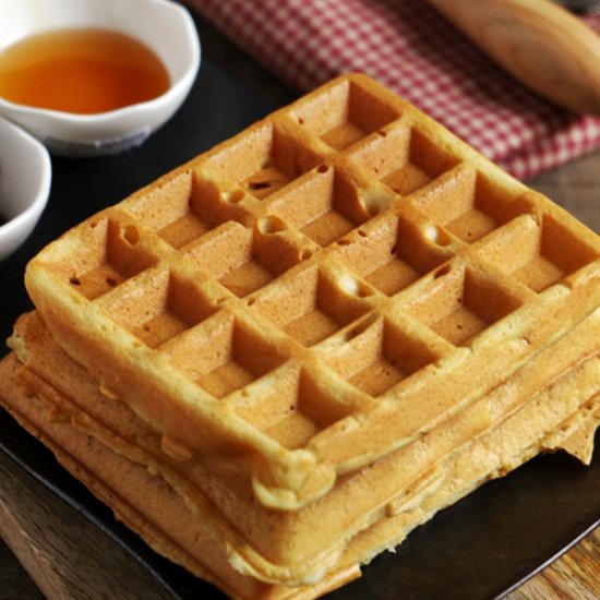 Eggless waffles