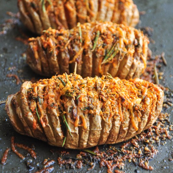 Garlic Herb Hasselback Potatoes