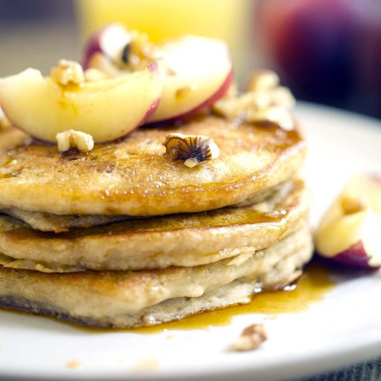 Oatmeal Pancakes w Turmeric Maple