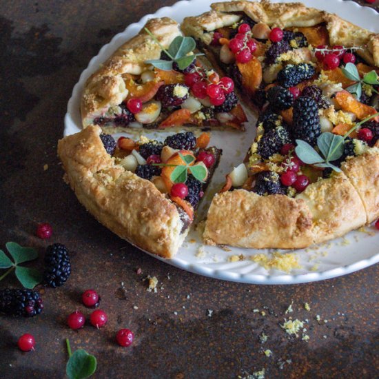 Fruit pudding galette