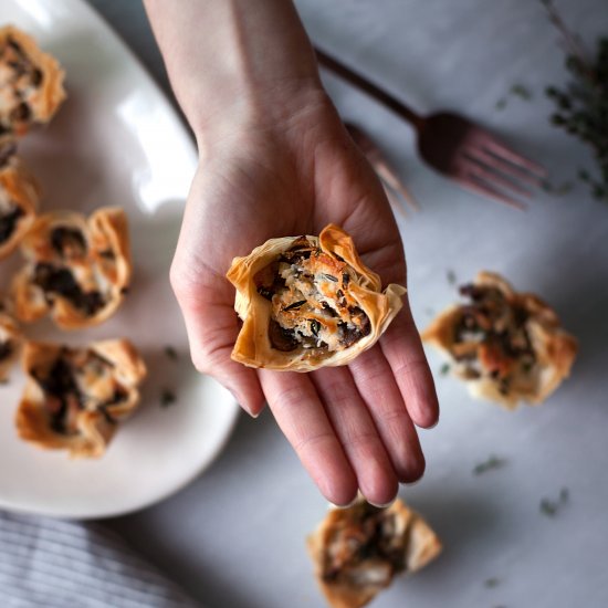 WILD MUSHROOM &  THYME PHYLLO TART