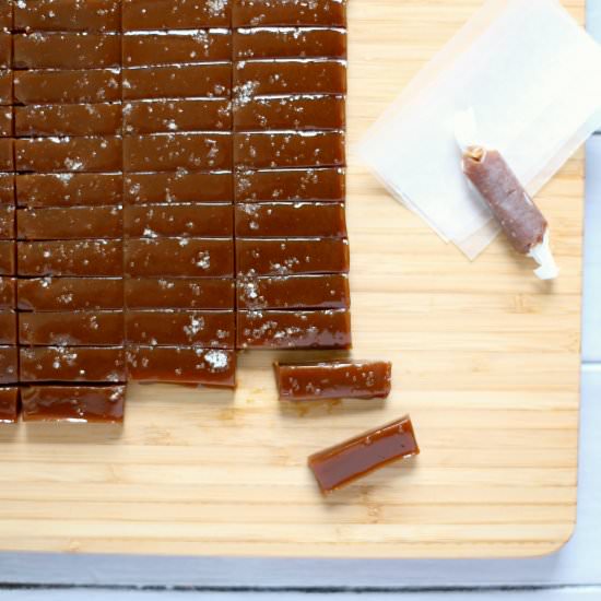 Salted Honey Caramels