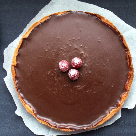 Chocolate ganache tart