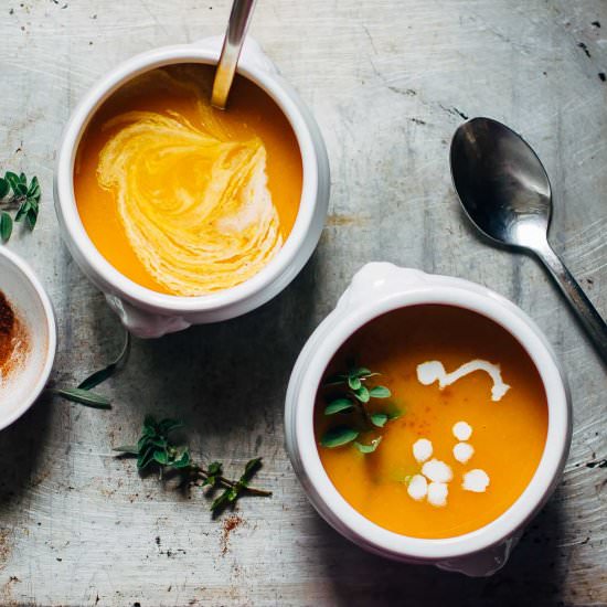 Velvety Kabocha Squash Soup