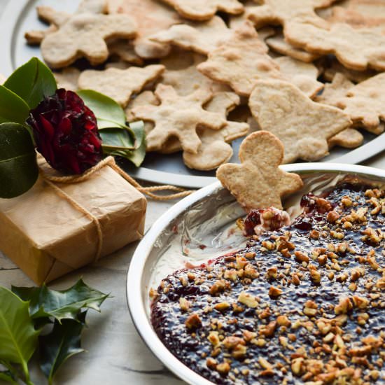 Easy Raspberry Dip & Wheat Thins