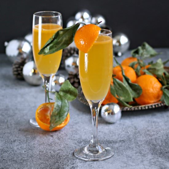 Winter Citrus Champagne Cocktail