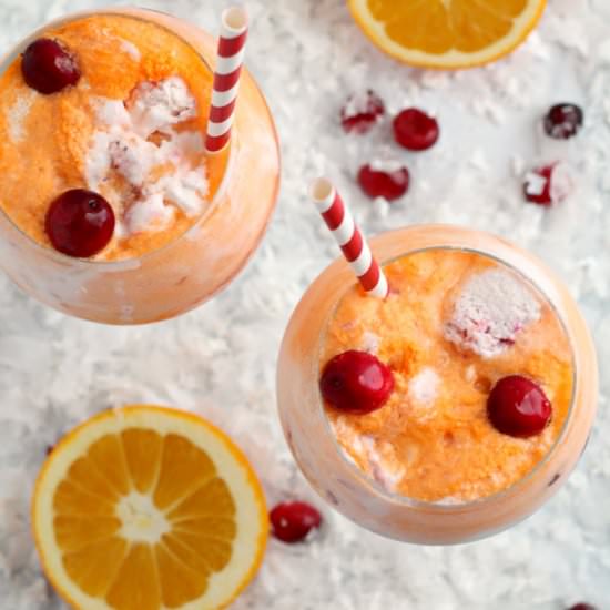 Cranberry Orange Creamsicle Floats