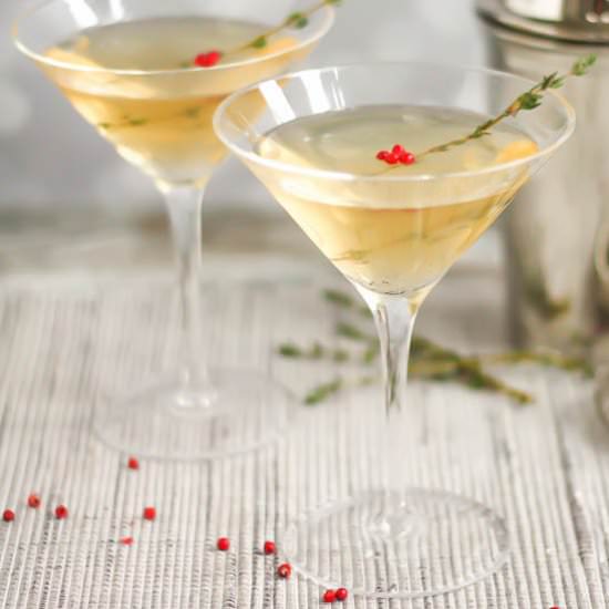 Vanilla, Pepper and Thyme Martinis