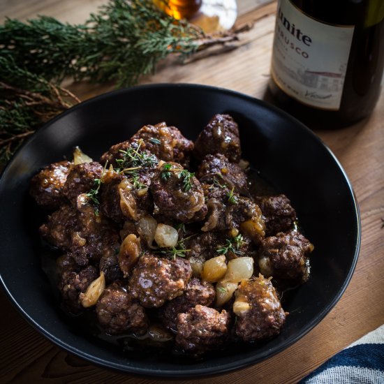 Beef Bourguignon Meatballs