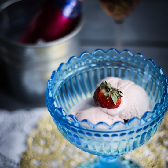 Strawberries & Champagne Ice Cream