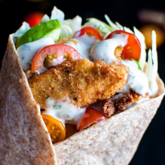 Ranch Fried Chicken Wraps