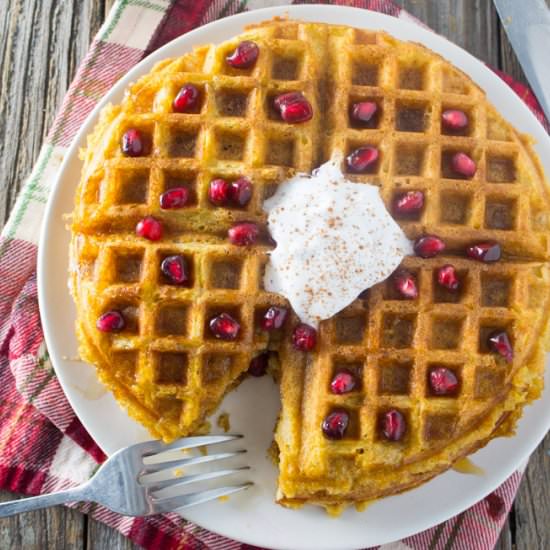 Wheat Butternut Squash Waffles