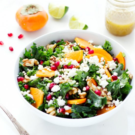 Kale Persimmon Salad