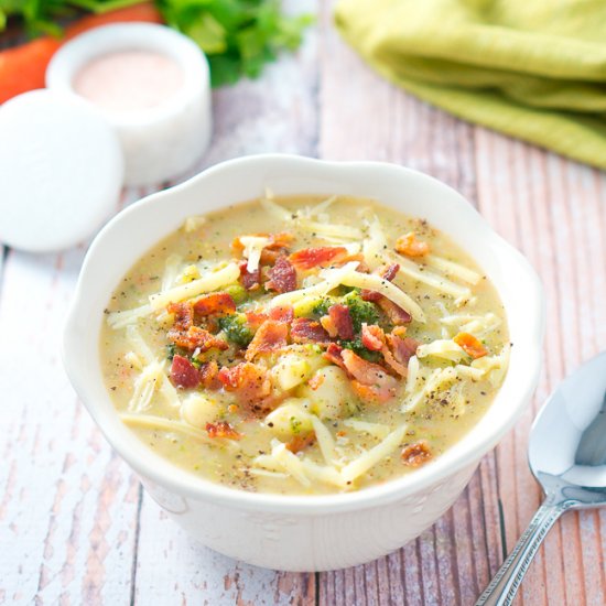 Loaded Broccoli and Potato Soup