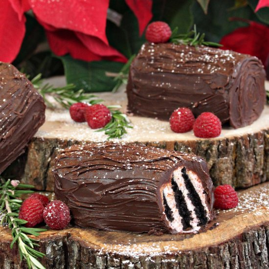 Mini No-Bake Buche de Noel