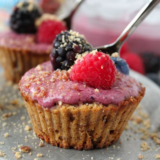 BERRY FROZEN TREATS IN ALMOND CUPS