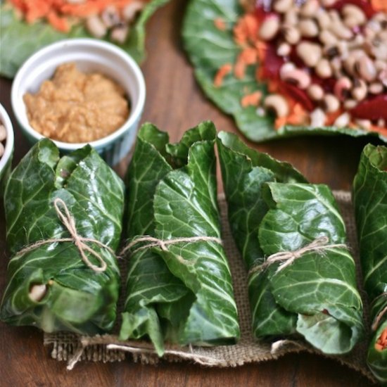 Black-eyed Pea Collard Wraps