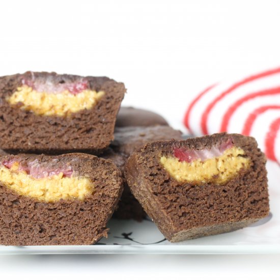 PB & J Brownie Cups (flourless!)