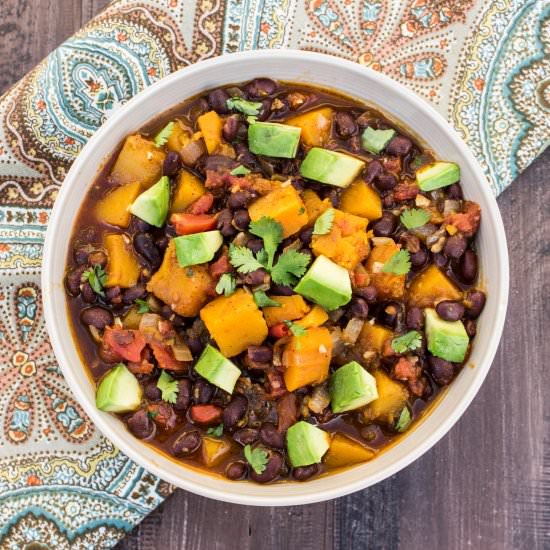 Butternut Squash Black Bean Chili