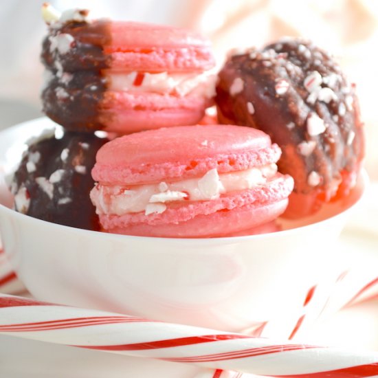 Peppermint Macarons