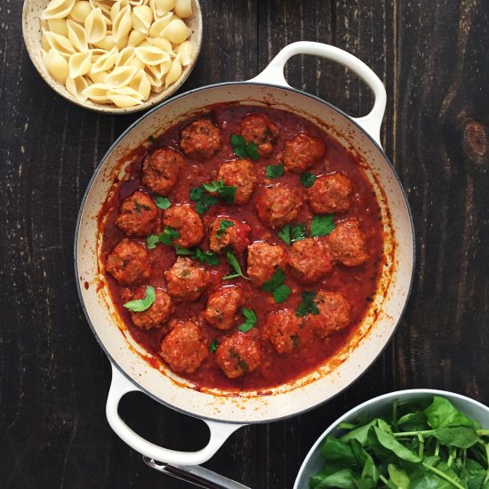 Saucy Braised Meatballs