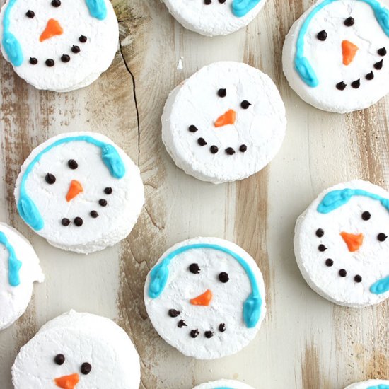 Snowman Marshmallow Cocoa Toppers