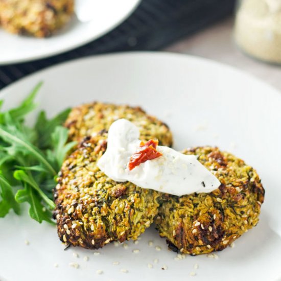 Oven Baked Zucchini Fritters