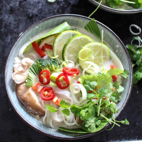 Green Thai Curry Noodle Soup