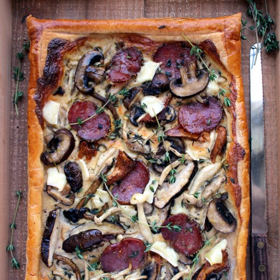 Puff Pastry Tart w/ Three Cheeses