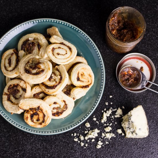 Blue Cheese and Bacon Jam Swirls