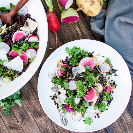 Black Rice with Cilantro Pesto