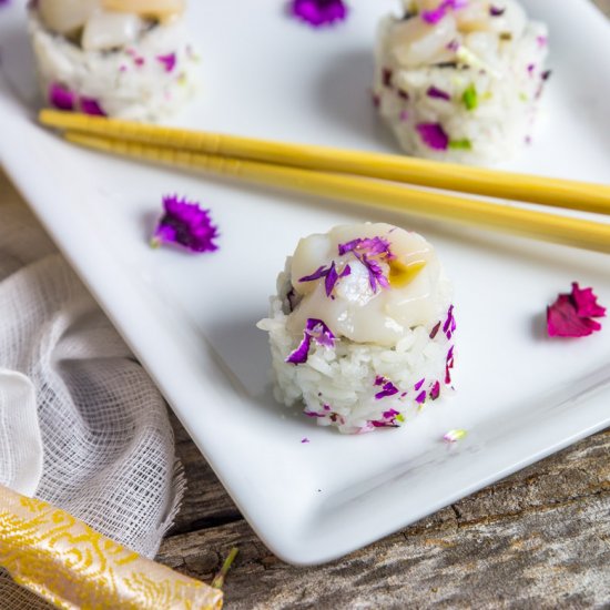 Mango Scallop California Rolls