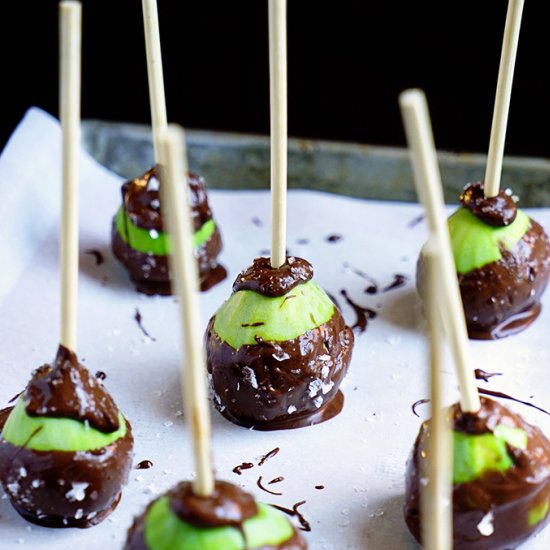 Chocolate, Sea Salt and Fig Lollipops