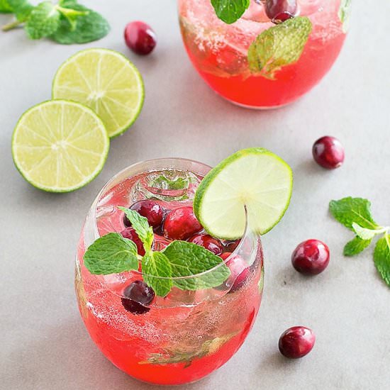 Holiday Cranberry Mojito