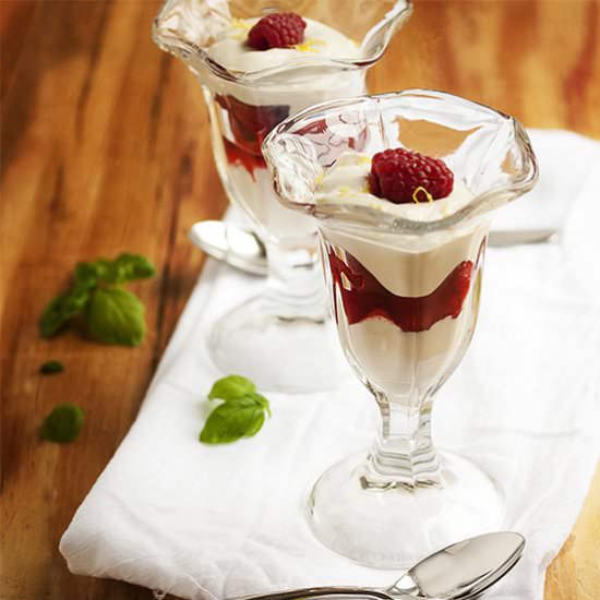 Ricotta Cream Raspberry Parfait