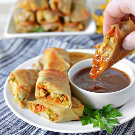 Baked Pork & Napa Egg Rolls