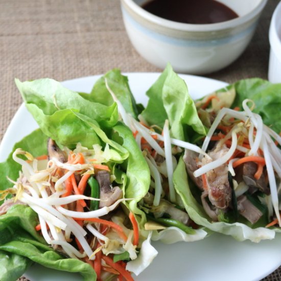 Moo Shu Pork Lettuce Wraps