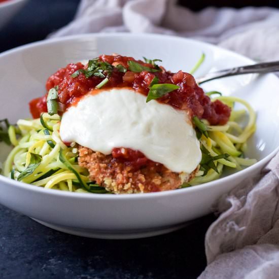 Chicken Parmesan w/ Zucchini Noodle