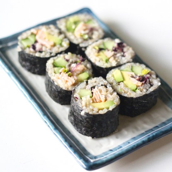 Brown Rice Rolled Sushi