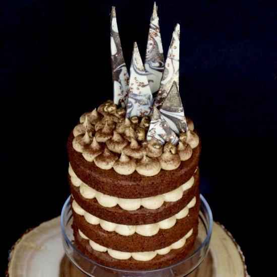 Mocha Cake with Biscoff Filling