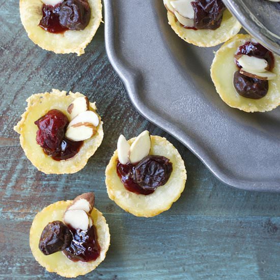 Cherry Almond Brie Bites