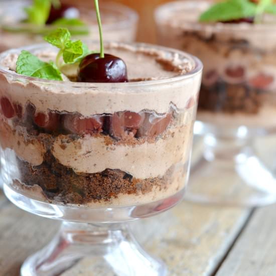 Vegan Cherry Chocolate Ripple Cake