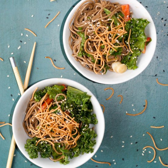 Kale and Soba Noodle Salad