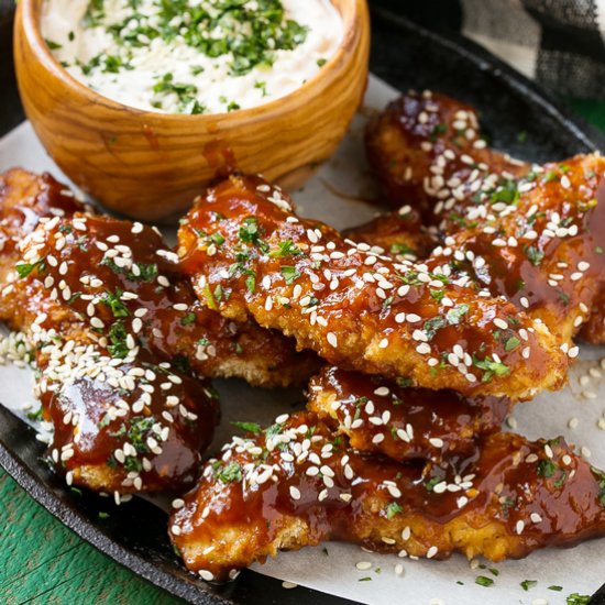 Baked Sesame Chicken Fingers