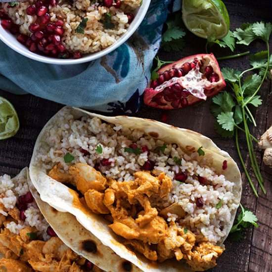 Coconut Curry Chicken Tacos