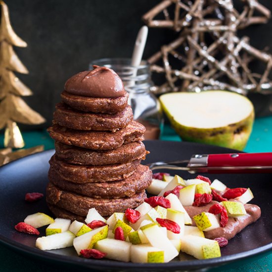 Gingerbread Pancakes with Chocolate